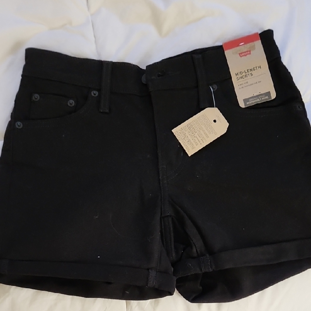 Levi's Black Jean Shorts Classic Style